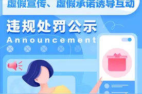 “虚假宣传、虚假承诺诱导互动”违规处罚公示图片