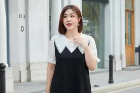很适合胖女士穿的黑色裙，显瘦还有气质，140斤也能穿出时髦范图片