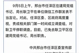 河北邢台一局长工作群发不雅消息 官方通报图片
