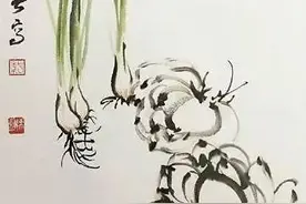 国画入门——大蒜的画法图片
