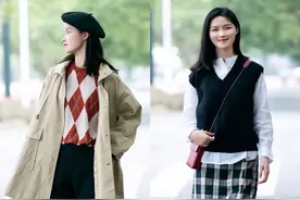 秋日万能穿搭公式，针织衫＋半身裙＋短靴，优雅舒适太温柔了图片