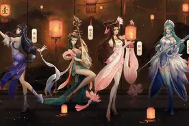 王者荣耀杨玉环羞花整体造型曝光，扇子头饰妖娆，不像贵妃像花魁图片