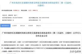 110亿，南沙最贵旧改登场图片