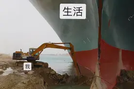 刚刚恢复了！而我已看着苏伊士运河挖掘机的推特笑了整整三天图片