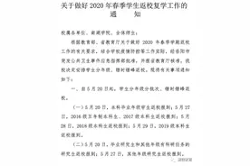 湖南又一所高校公布返校时间！还有这些高校已宣布！有你的学校吗？（持续更新中）图片