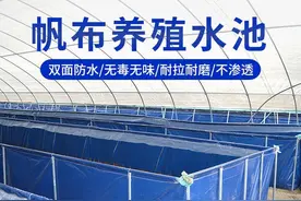 高密度养殖场鱼池 镀锌板帆布水池 帆布水箱图片