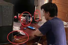 奚梦瑶晒何猷君居家工作照，身材发福造型邋遢，细节里都是狗粮图片
