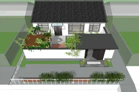每日农村自建房图集——北京13.6m×9.5m新中式宅院图片