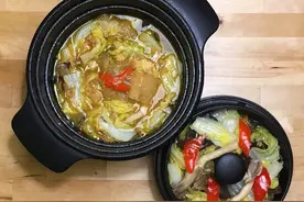 宅在家中吃美食：白菜卤图片