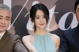 赵丽颖水蓝色绑带长裙，纤细“水蛇腰”生图抗打图片