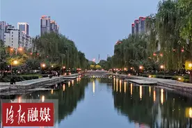 洛阳牡丹大道三支渠滨水乐道建成投用图片
