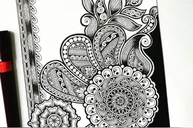 高级线描教程，步骤详细！重在练习复杂的线条组合图片