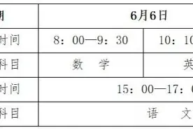 海南高中学业水平合格性考试语数英三科考试将于6月6日进行图片