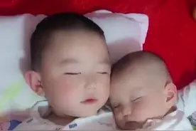 哥哥哄弟弟一起睡着后，妈妈掀开被子看到这画面，网友：太有爱了图片