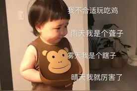 表情包:我不合适玩吃鸡，雨天是个聋子雾天是个瞎子晴天我就厉害图片