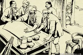 连环画地道战10：赵区长来高家庄研究工作，传宝地道图给赵区长图片