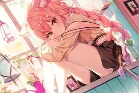 二次元美图欣赏——沉睡午后的兽娘图片
