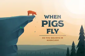 Look, I just saw a pig fly by ! 猪能上天？你疯了还是我疯了图片