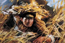 志愿军潜伏，炊事班长给每人一个空罐头盒，战士们会心地笑了图片