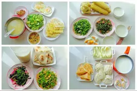 贴秋膘早餐来了，7天不重样，肉夹馍配小米粥，健健康康过秋天图片