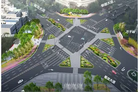 实拍新都地标—蜀龙大道转盘拆除进度，超美大型十字路口即将呈现图片