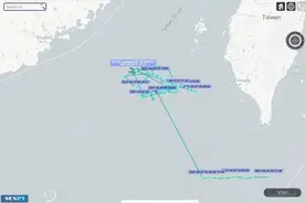 美军侦察机对大陆沿海、台湾西南空域进行抵近侦察，解放军军机升空反制图片