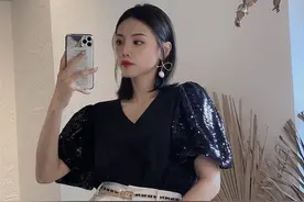 高腰显瘦折边A字短裤图片