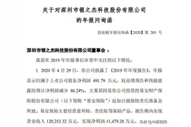 业绩预告和年报相差大，银之杰遭问询：预计净利润时是否尽责图片