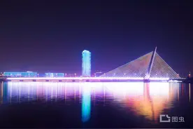 新长安八景：浐灞，夜色彩虹桥图片