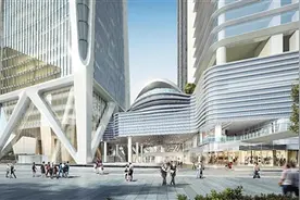 两根“摩天巨柱”腾空交会 A字形建筑传递重庆刚性之美图片