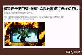 暴雪CEO爆料，正在开发魔兽世界手游，WOW将进入免费时代？图片