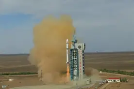 今天下午，坐标酒泉；一箭双星，发射成功！图片