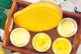 美味香甜的芒果布丁，在家就能轻松完成，孩子看了流口水图片