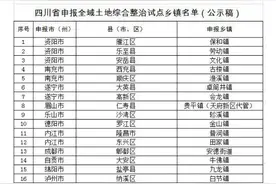 四川申报土地综合整治试点镇共计41个乡镇，有没有你的家乡？图片
