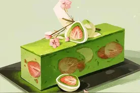 美食诱惑，可爱的小蛋糕I插画图片