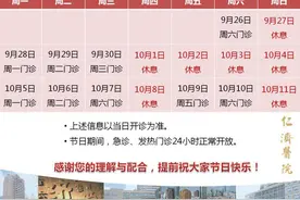 收藏！浦东各大医院国庆假期门急诊时间安排来了图片