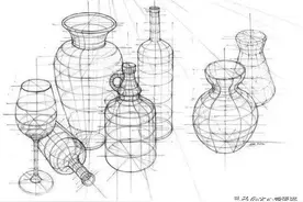 素描几何体结构展示图片