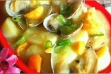 花蛤炖曰本豆腐，鲜美可口，孩子非常喜欢，简单做法图片