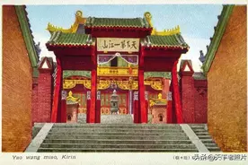 抗战时期的吉林彩色老照片 80年前吉林街景、药王庙、松花江图片