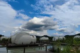 成都彭州鱼凫湿地公园~玩水赏景喝茶露营图片
