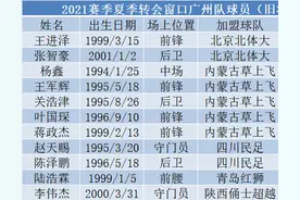「转会窗口」2021赛季夏季转会窗口广州队球员（旧将）转会动态图片