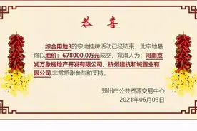 黑马出现：银泰进驻郑州落空？华润摘得高铁站片区综合用地图片