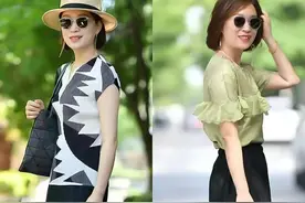 这才是60岁女人流行的夏日打扮：“衬衫+半裙”，优雅高级显气质图片