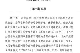 厦门出台助贷监管细则：助贷机构与小贷公司合作应设专项保障金图片