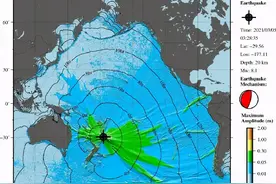 新西兰地震引发海啸图片