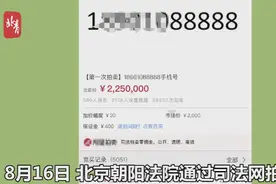 靓号拍出天价！尾号“88888”手机号码司法拍卖落槌 225万成交图片