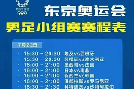 2021东京奥运会男足赛程、最全完整版赛程表图片