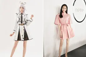 关晓彤新代言来袭！穿粉色衬衫裙优雅又甜美，终于秀出小蛮腰了图片