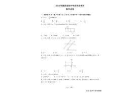2018年陕西省初中毕业学业考试数学试卷及答案解析图片