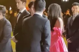众星寒夜走红毯，吴京王宝强冻得双脚抖，温碧霞穿露肩裙紧抱双手图片